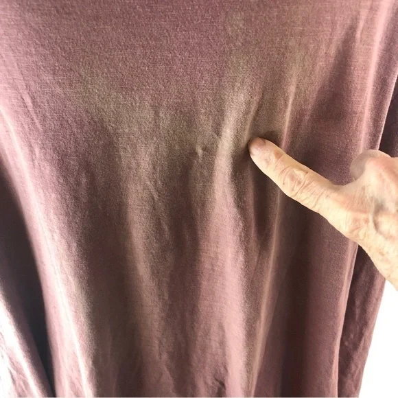 LOGO Lori Goldstein Cotton Tee Women 3X Mauve VNeck Pockets 3/4 Sleeves - Picture 8 of 12